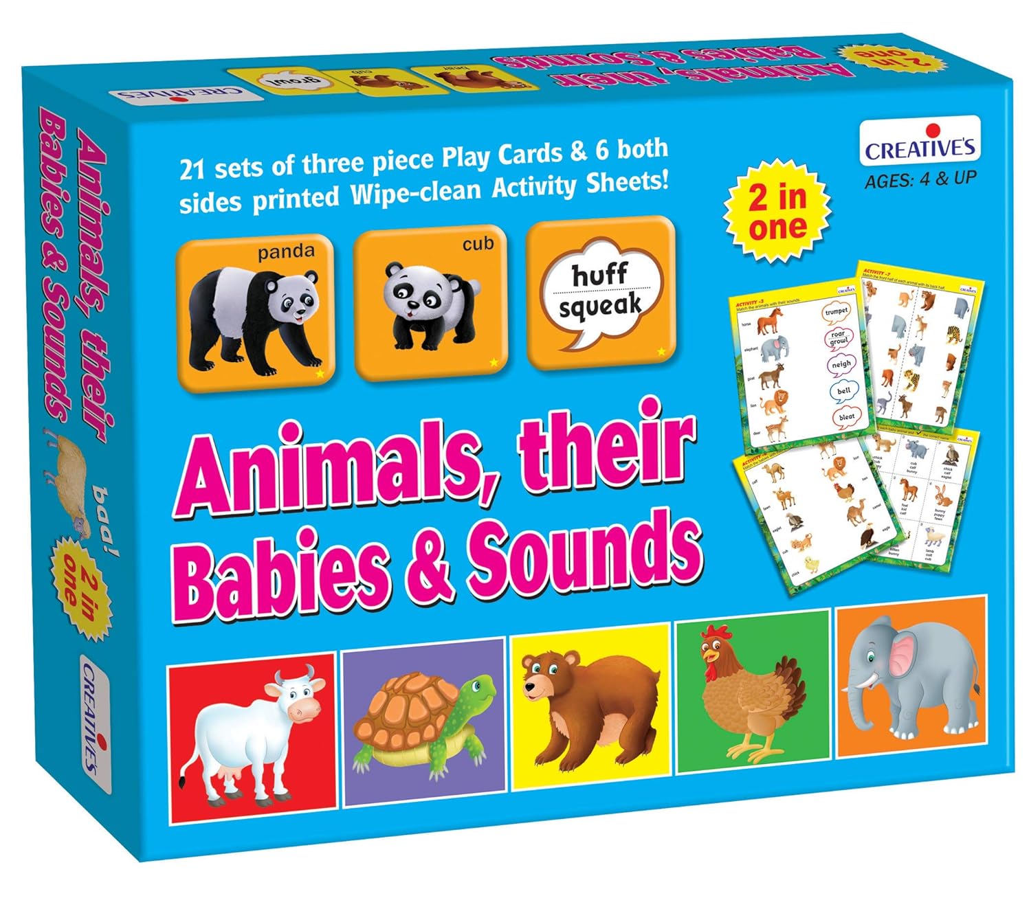 Creative's Animals Their Babies & Sounds | 2 in1 Game for Children