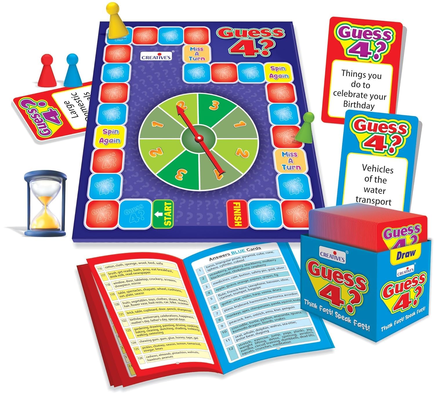 Creative’s Guess 4 Vocabulary Building Game, Entertaining Board Game