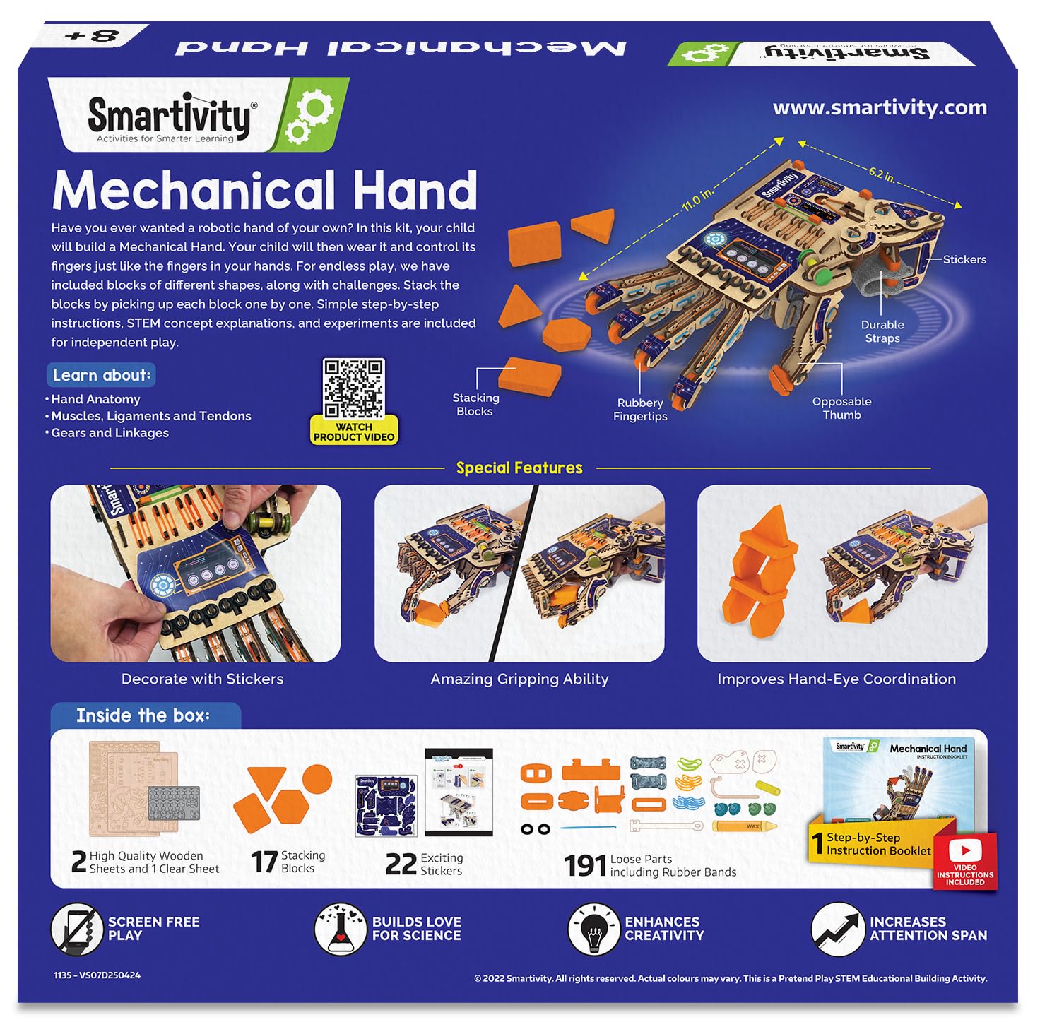 Smartivity Mechanical Hand DIY Science Kit