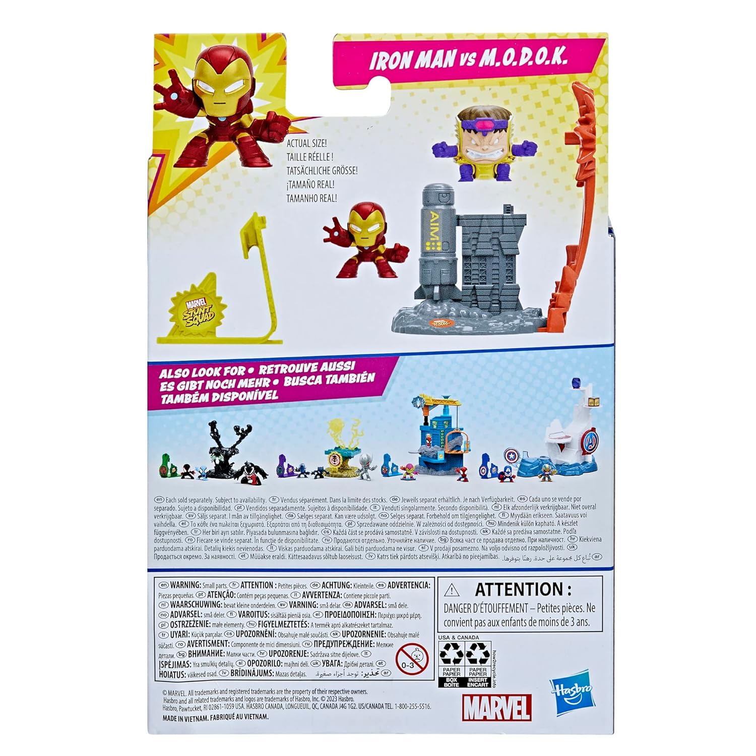 Marvel Stunt Squad Iron Man Vs. M.O.D.O.K. Playset