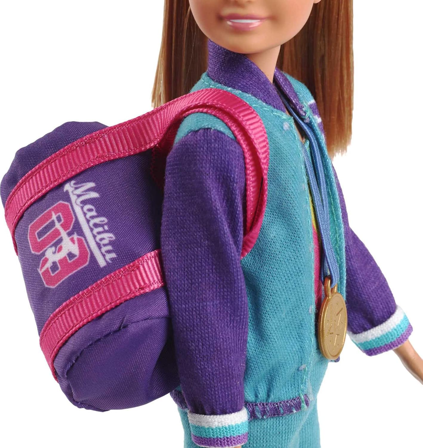 Barbie Team Stacie Doll and Gymnastics Playset with Spinning Bar and 7 Themed Accessories