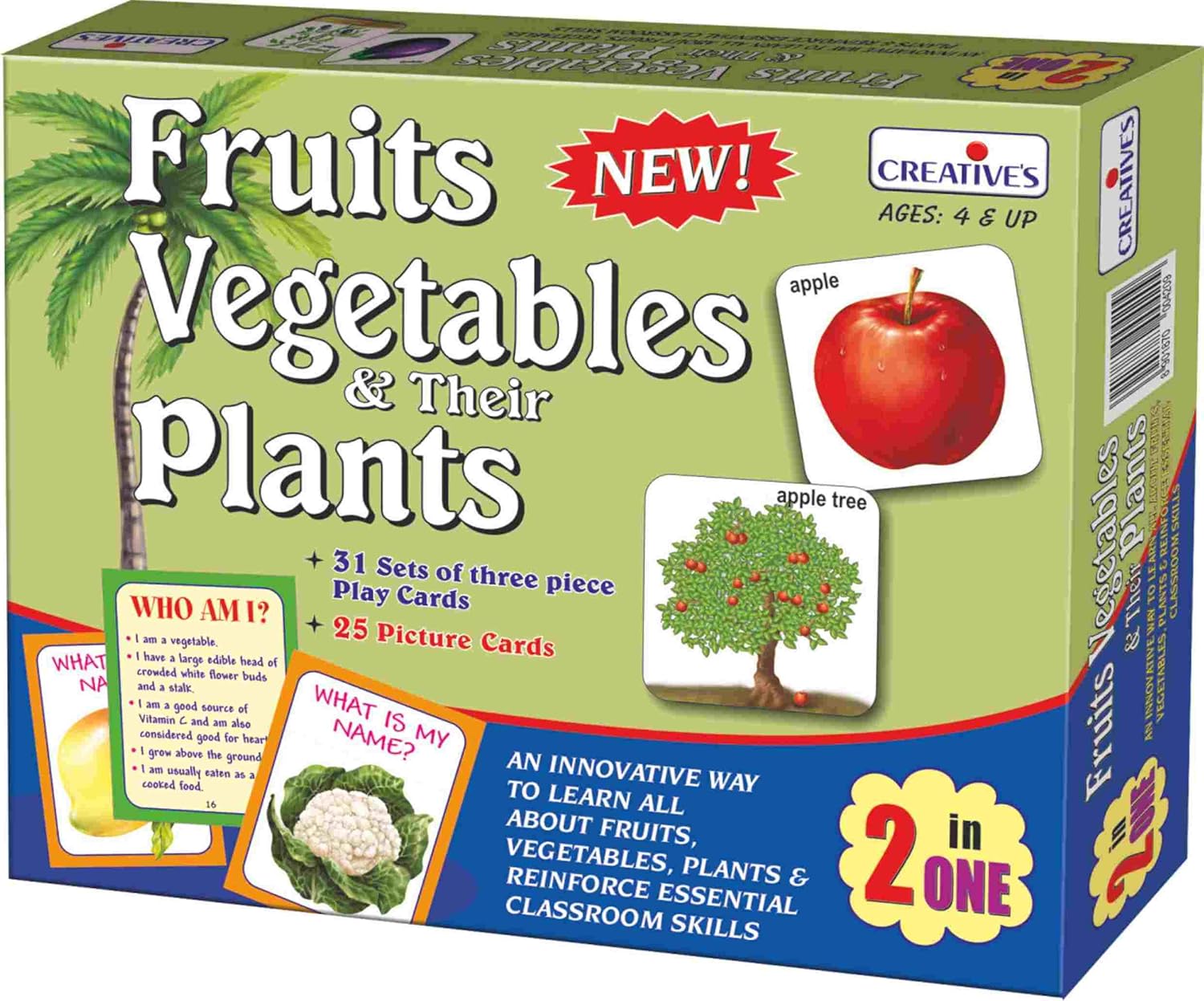 Creatives Fruits, Vegetables & Their Plants 2 in 1