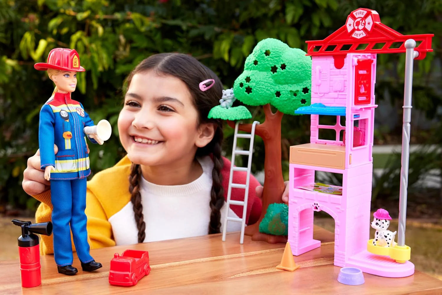 Barbie Firefighter Playset With Blonde Fashion Doll For Kids