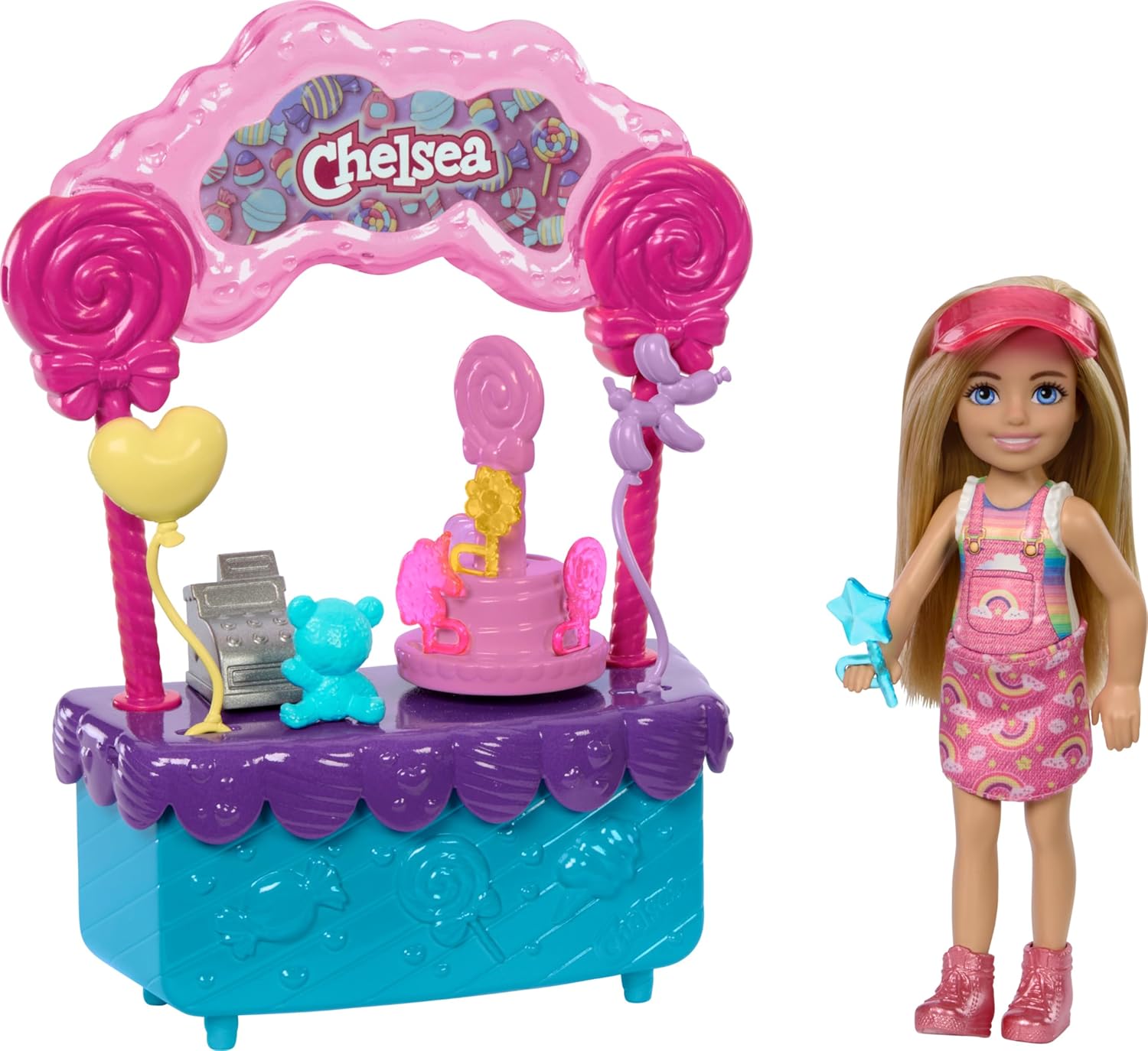 Barbie Chelsea Doll & Lollipop Stand Playset with Accessories, From Stacie to The Rescue Movie