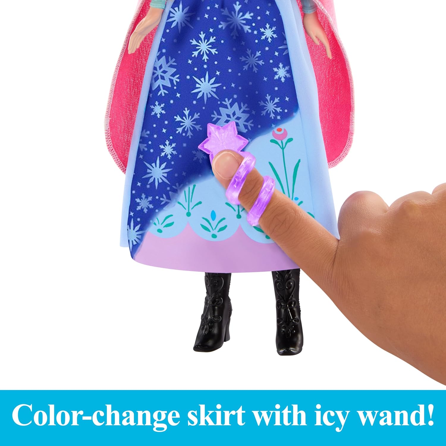 Mattel Disney Frozen Anna Magical Color-Change Skirt Fashion Doll, Inspired by Disney Movie