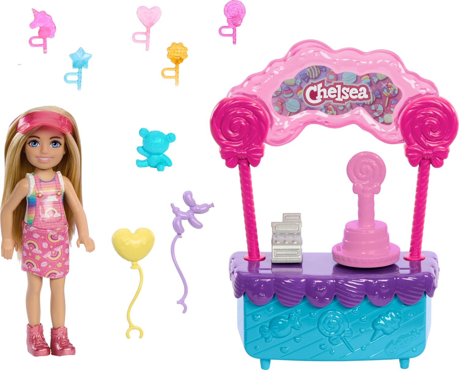 Barbie Chelsea Doll & Lollipop Stand Playset with Accessories, From Stacie to The Rescue Movie