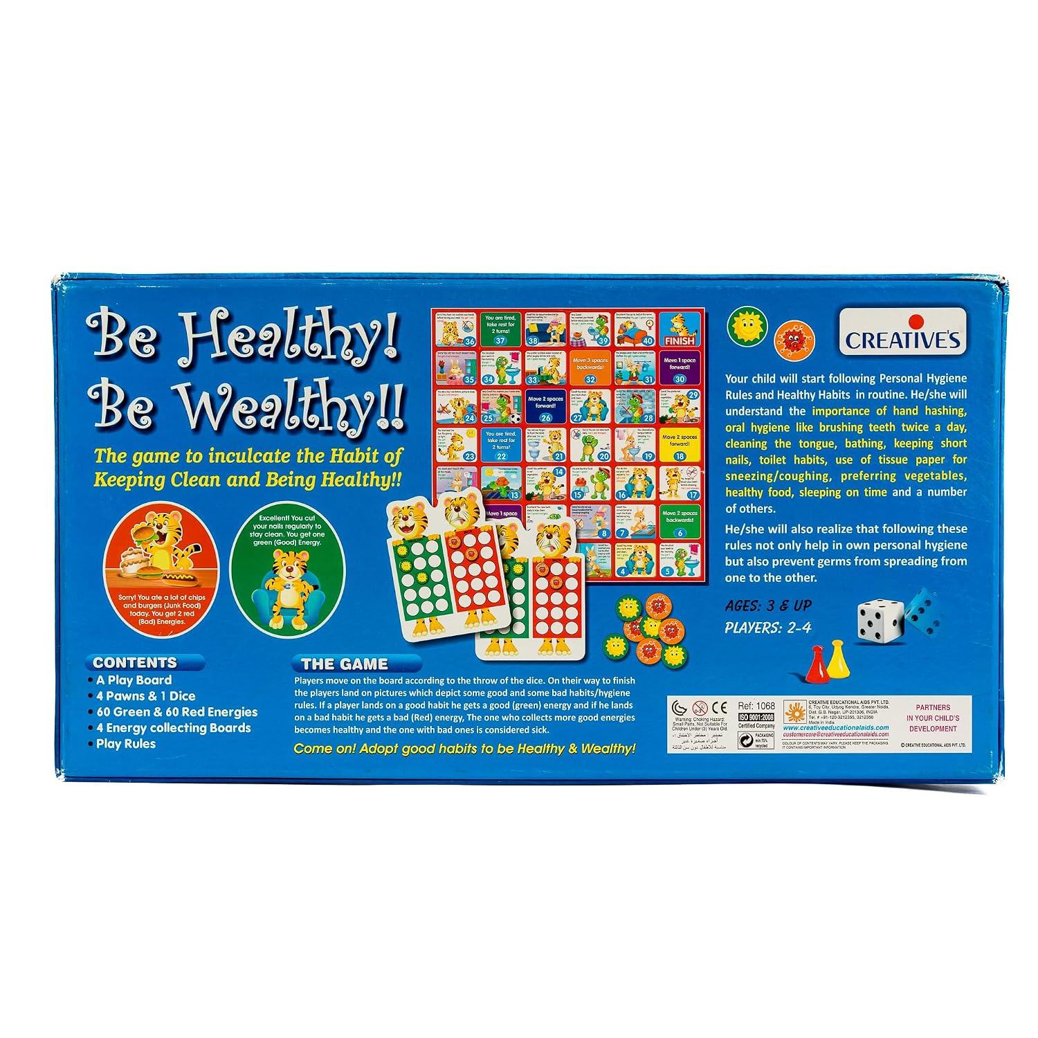 Creative's Be Healthy Be Wealthy Educational Game for Kids, Multicolor