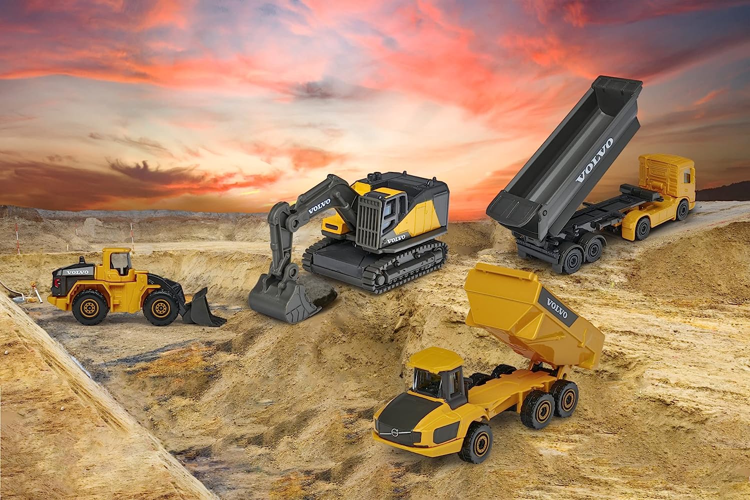 Majorette Volvo Construction Giftpack Licensed Diecast Cars