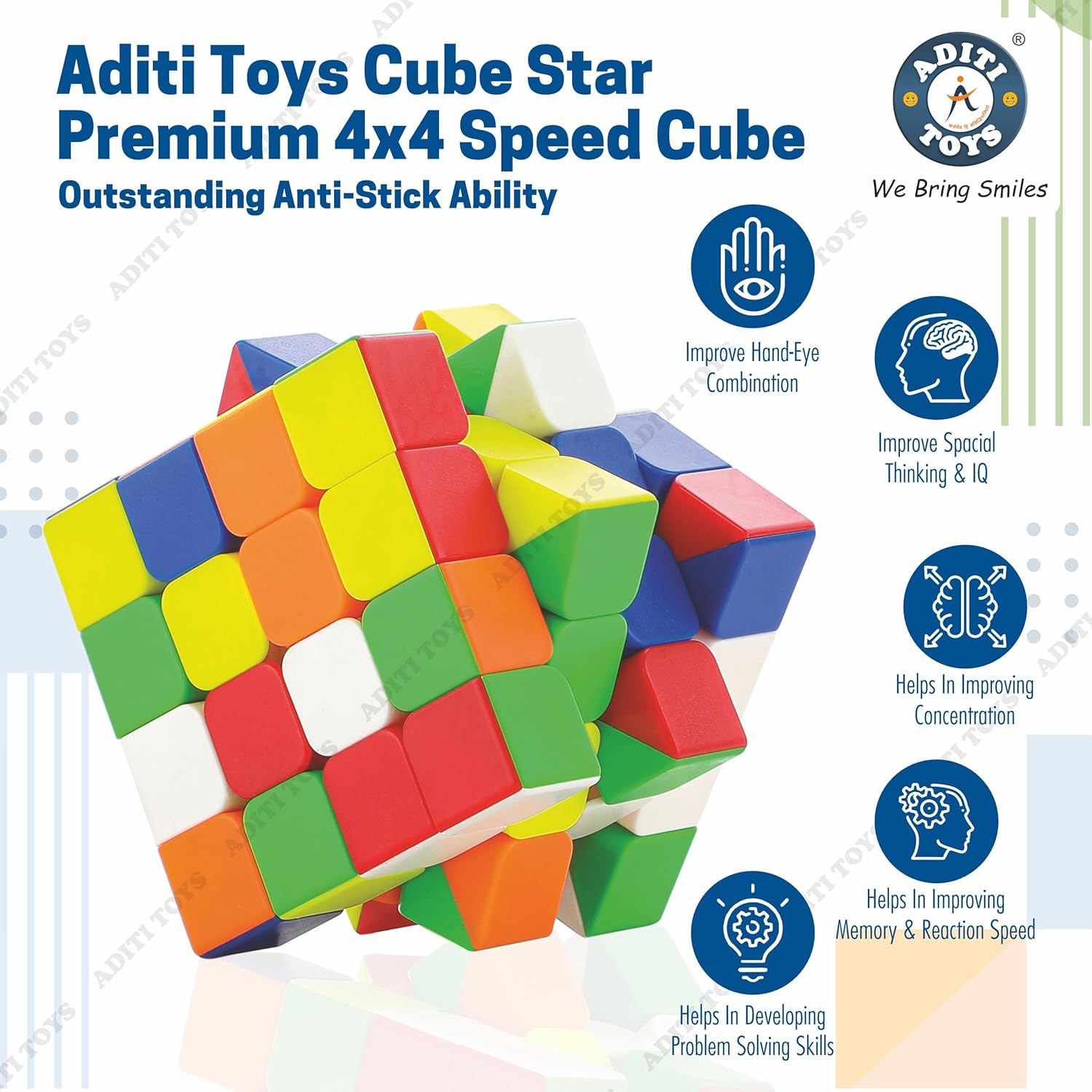 Aditi Toys Cube Star Premium 4x4 Speed Cube