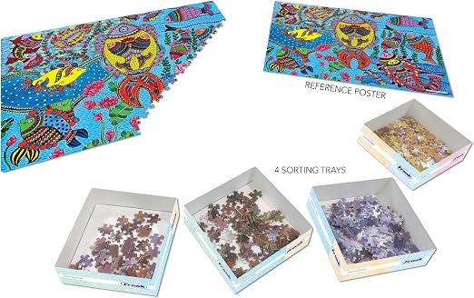 Frank Madhubani 500 Piece Puzzle for Kids for Age 10 and Above – Traditional Rangeen Indian Art Series Jigsaw Puzzles