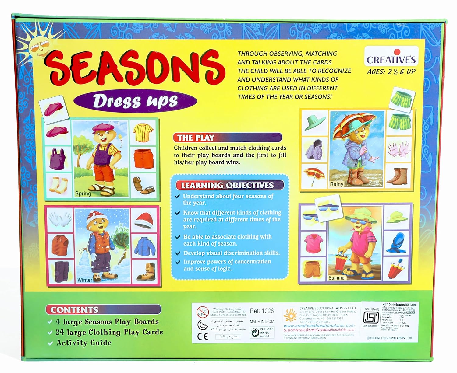 Creative's Seasons Dress Ups Card Game