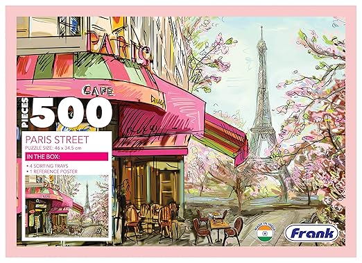Frank Paris Street 500 Piece Jigsaw Puzzle for Adults & Kids