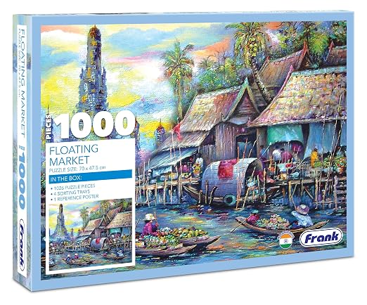 Frank Floating Market Jigsaw Puzzle (1000 Pieces) for Adults and Kids