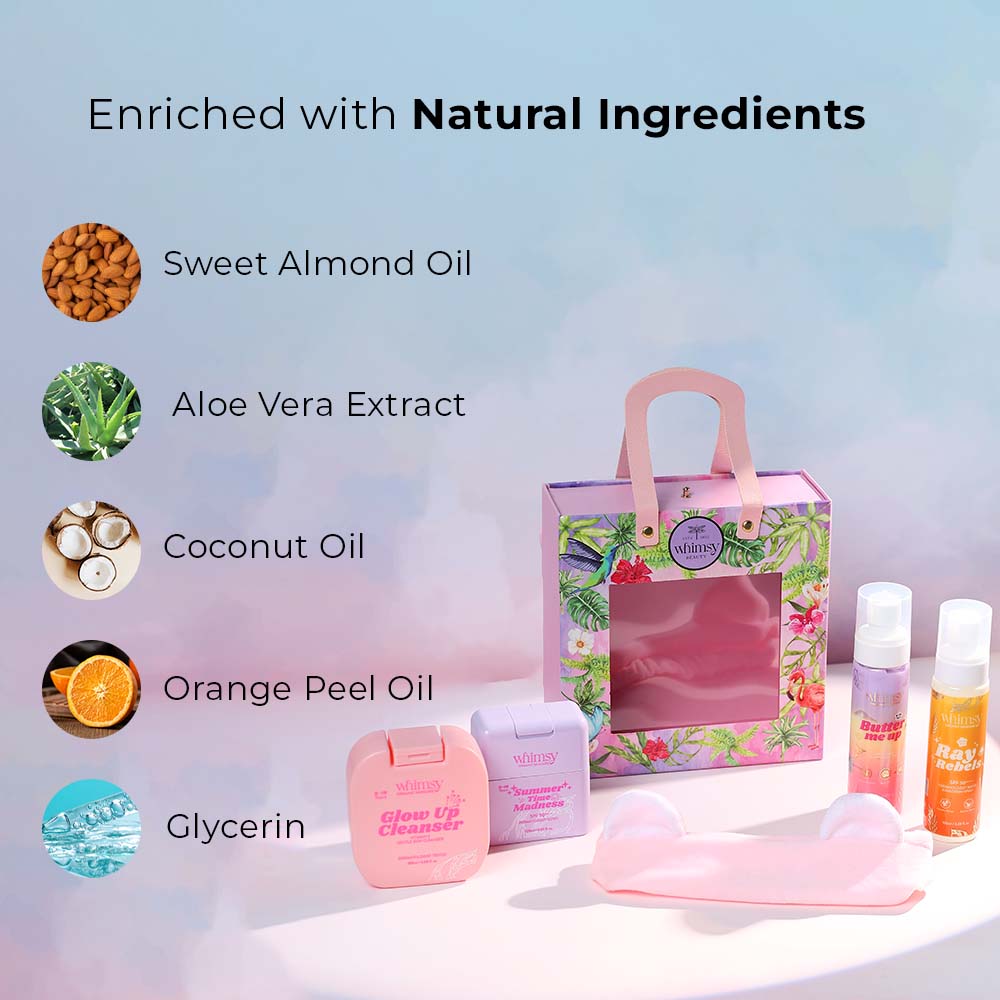 Whimsy Everyday Glow Skincare Essential Kit - Pack of 5