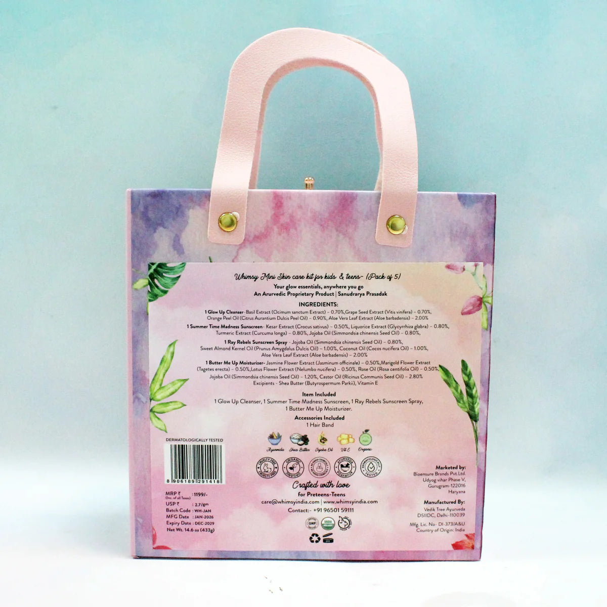 Whimsy Mini Skin Care Kit For Kids & Teens - Pack of 5