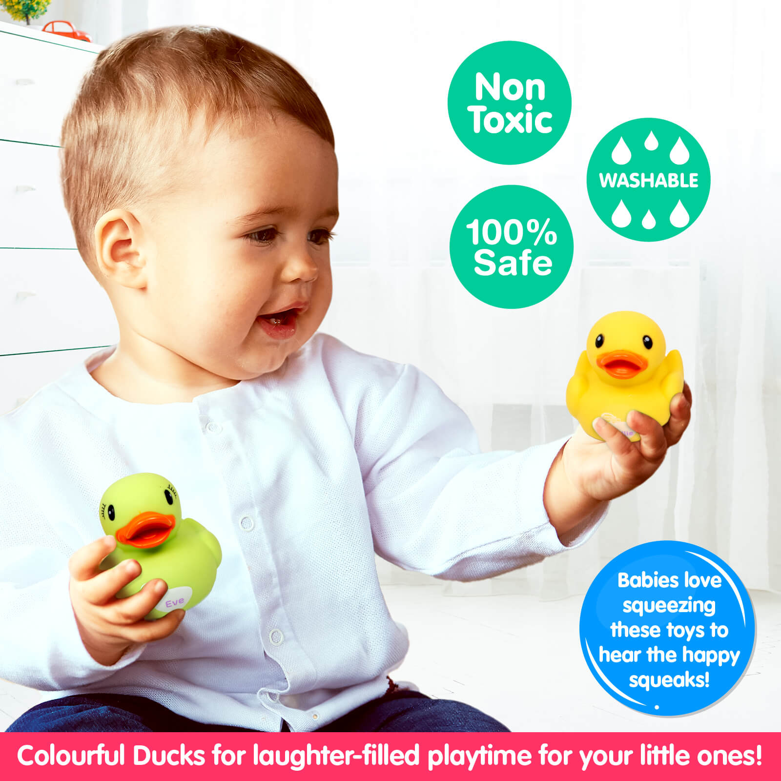 Giggles Dazzling Duck Family ( Squeakers)