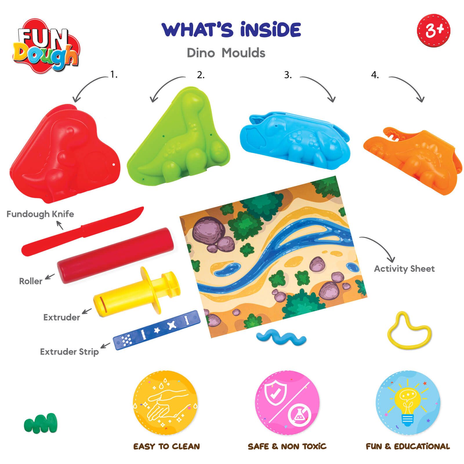 Funskool Fun Dough Dino Ville