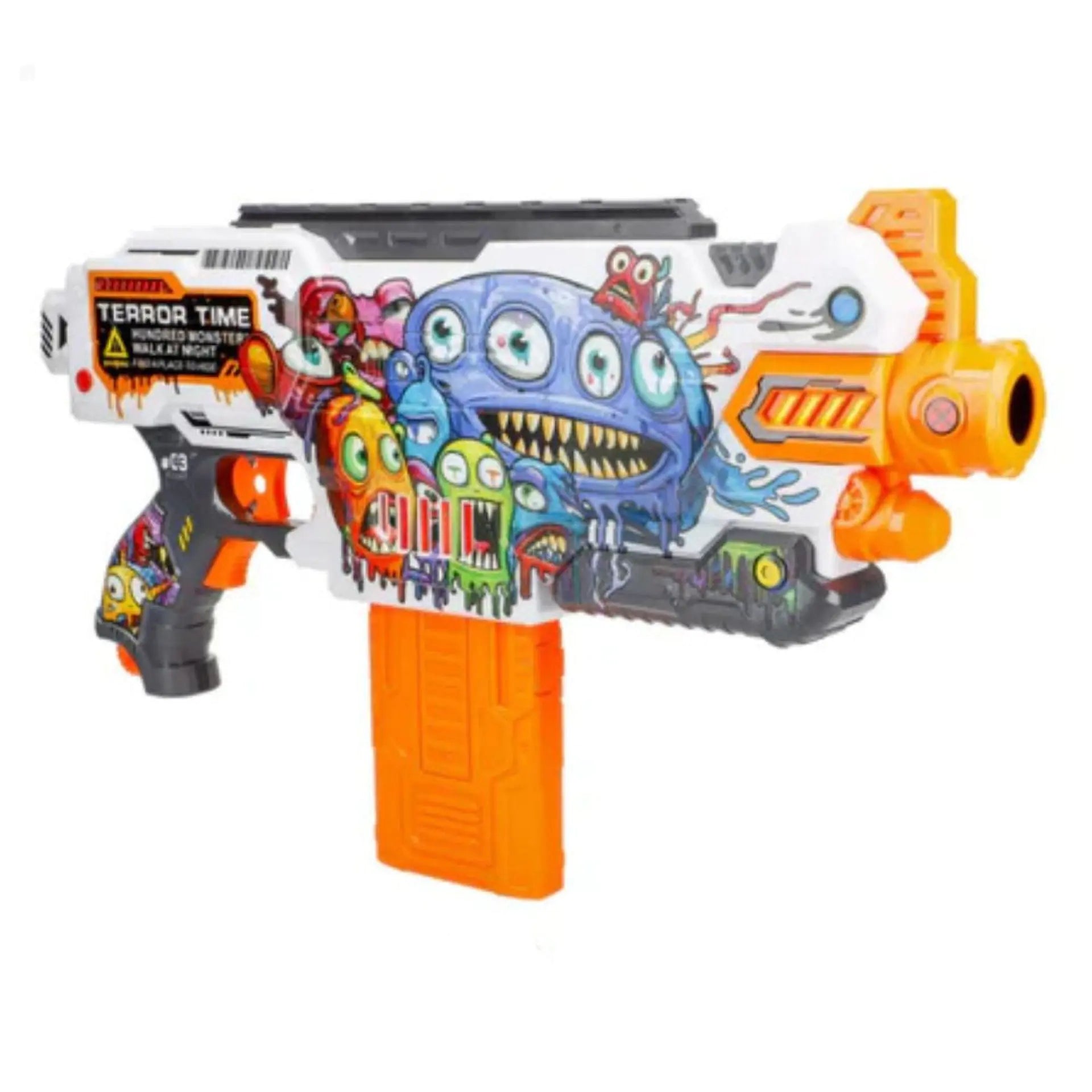 Fire Force Graffiti Blaster with Magazine – High-Speed Foam Bullet Gun for Action Play