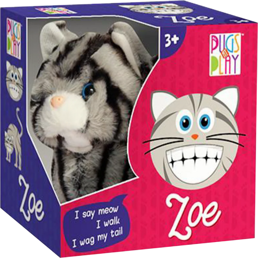 Rowan FuzzBuzz Cat Pets Zoe Walking Cat, Plushie