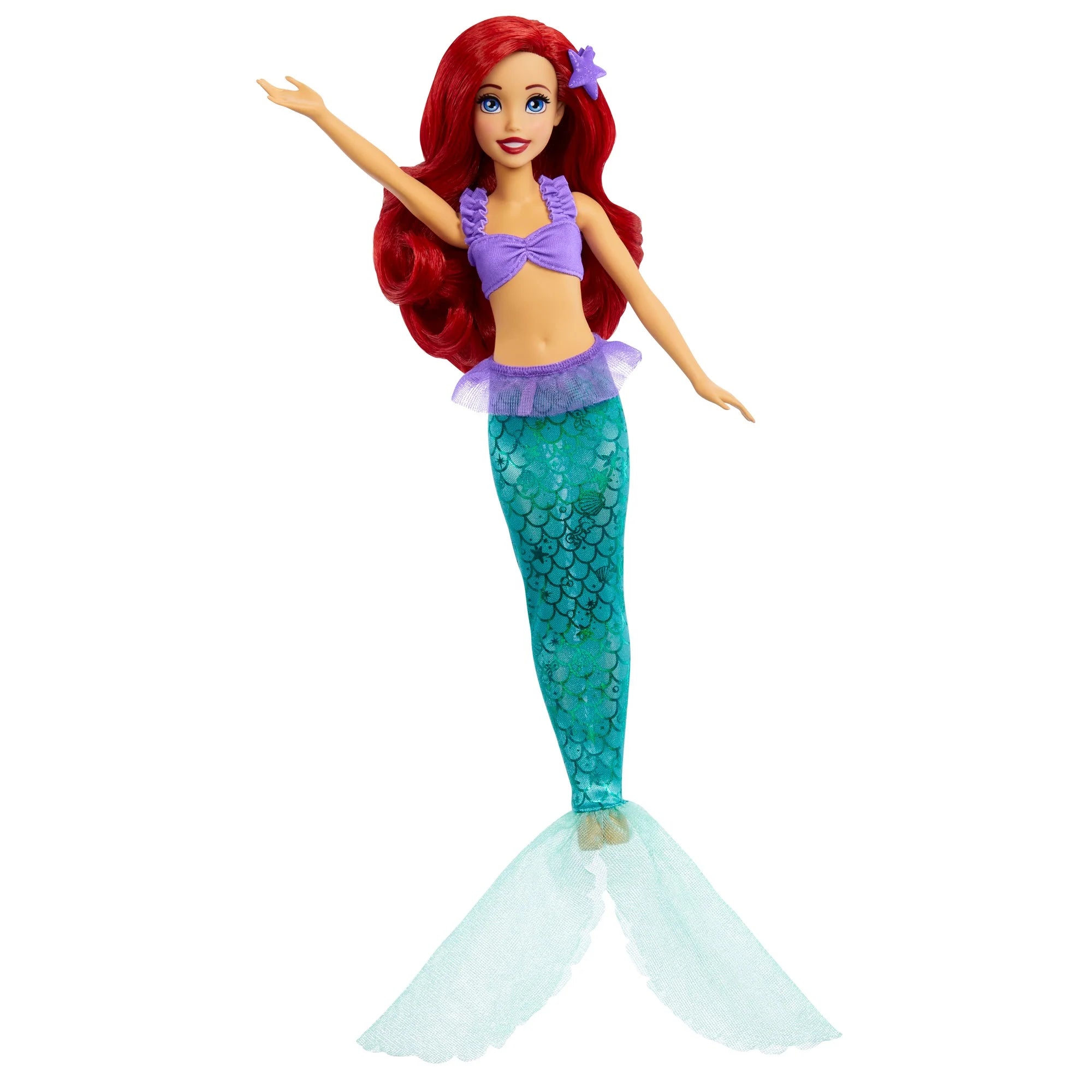 Disney Princess Ariel 2-in-1 Mermaid to Princess Doll with 2 Fashions and Accessories Inspired by the Disney Movies