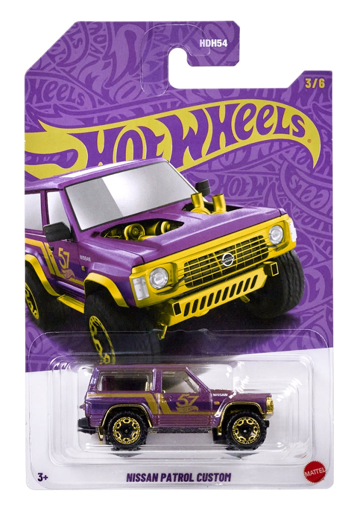 Hot Wheels 57th Anniversary Pearl & Chrome 2025, HDH54 - Nissan Patrol Custom