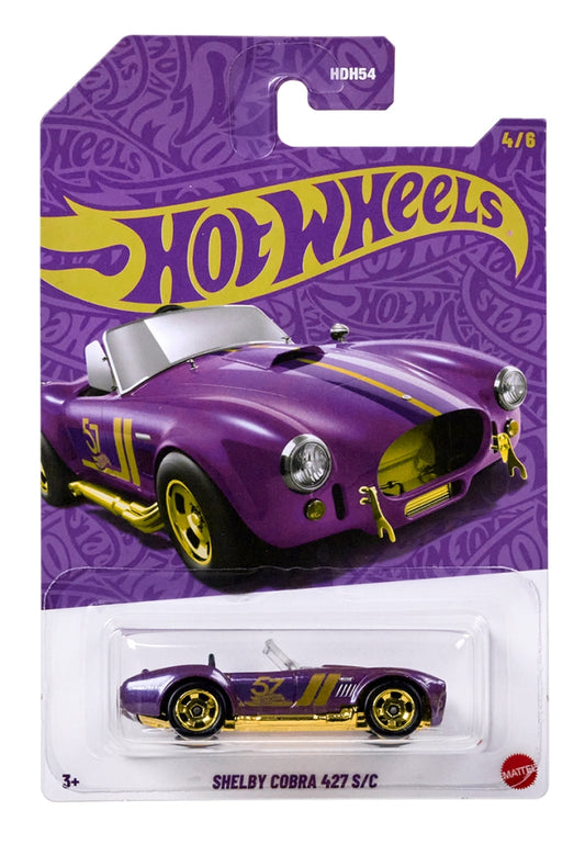Hot Wheels 57th Anniversary Pearl & Chrome 2025, HDH54 - Shelby Cobra 427 S/C
