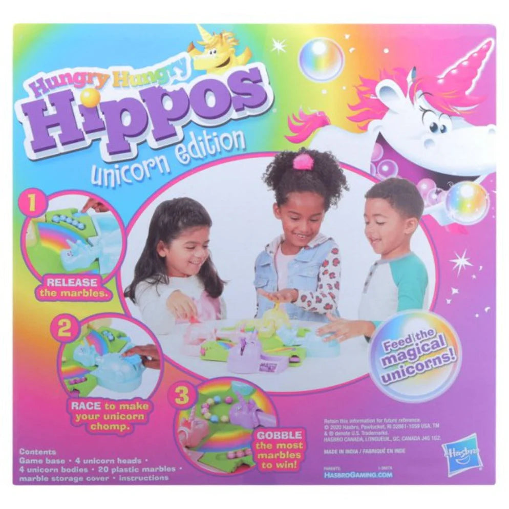 Hungry Hungry Hippos Unicorn Edition Board Game
