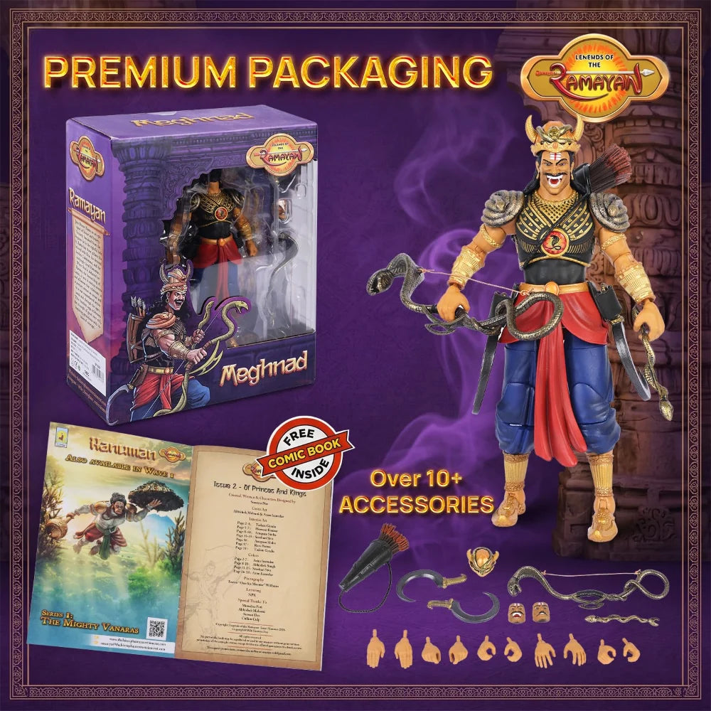 Skoodle Legends Of The Ramayan 1:12 Scale - Meghnad Figure
