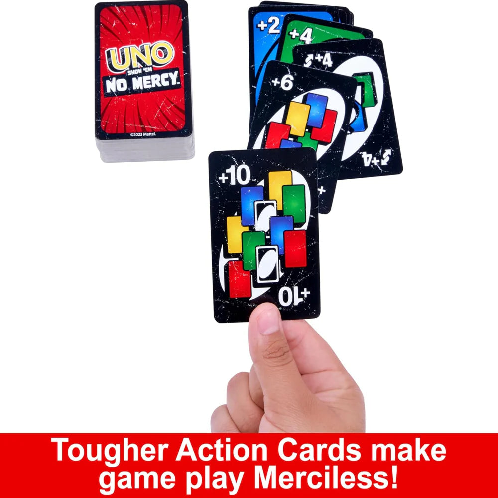 Mattel Games UNO Show ‘em No Mercy Card Game for Kids, Adults & Family Parties