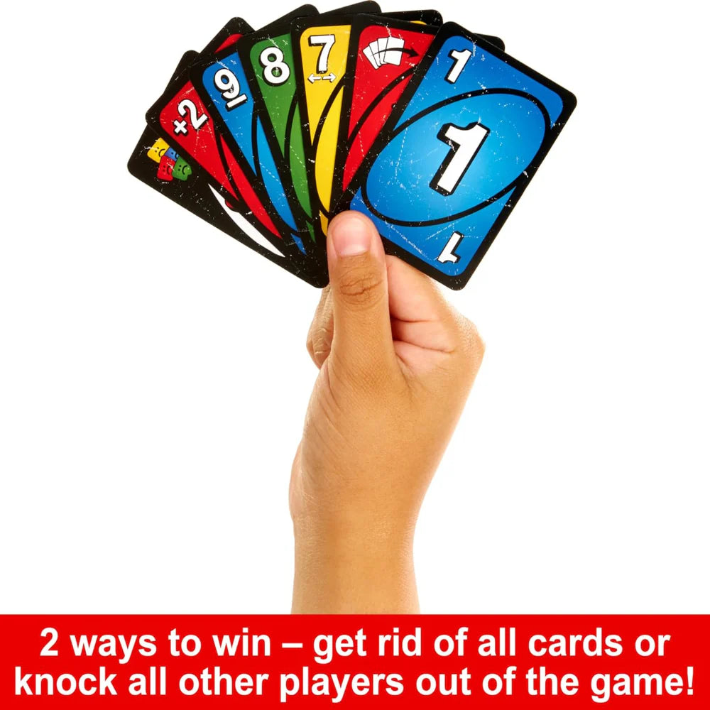 Mattel Games UNO Show ‘em No Mercy Card Game for Kids, Adults & Family Parties
