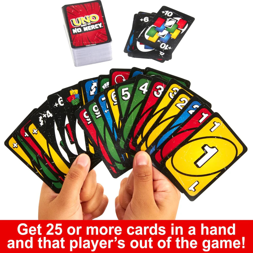 Mattel Games UNO Show ‘em No Mercy Card Game for Kids, Adults & Family Parties