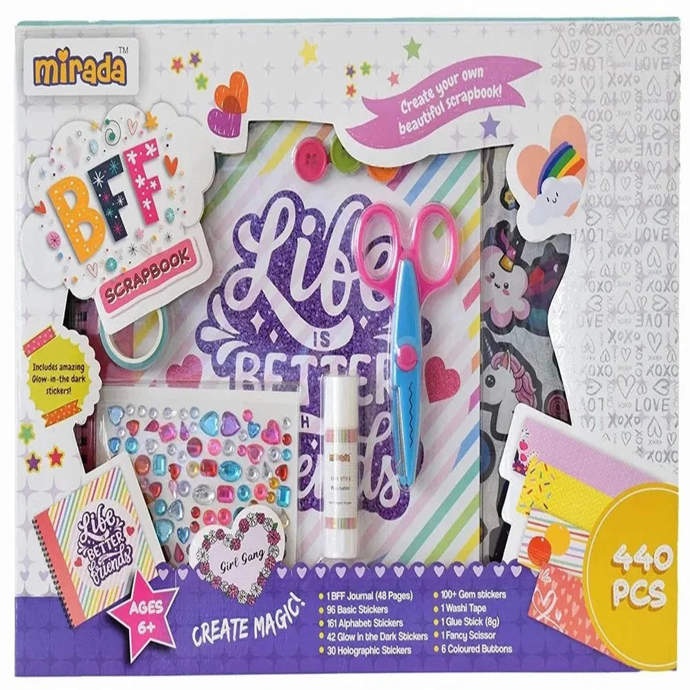 Mirada Art & Craft, BFF Scrapbook, Ideal Gift for Boys & Girls