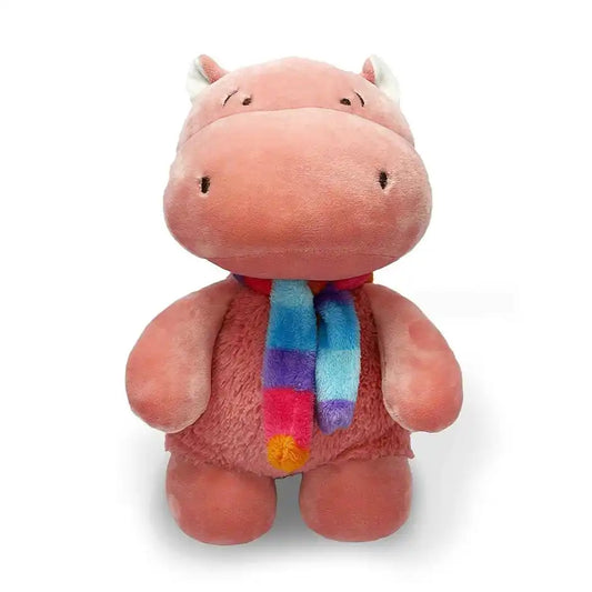 Mirada Super Soft 25 cm Hippo With Scarf - Coral