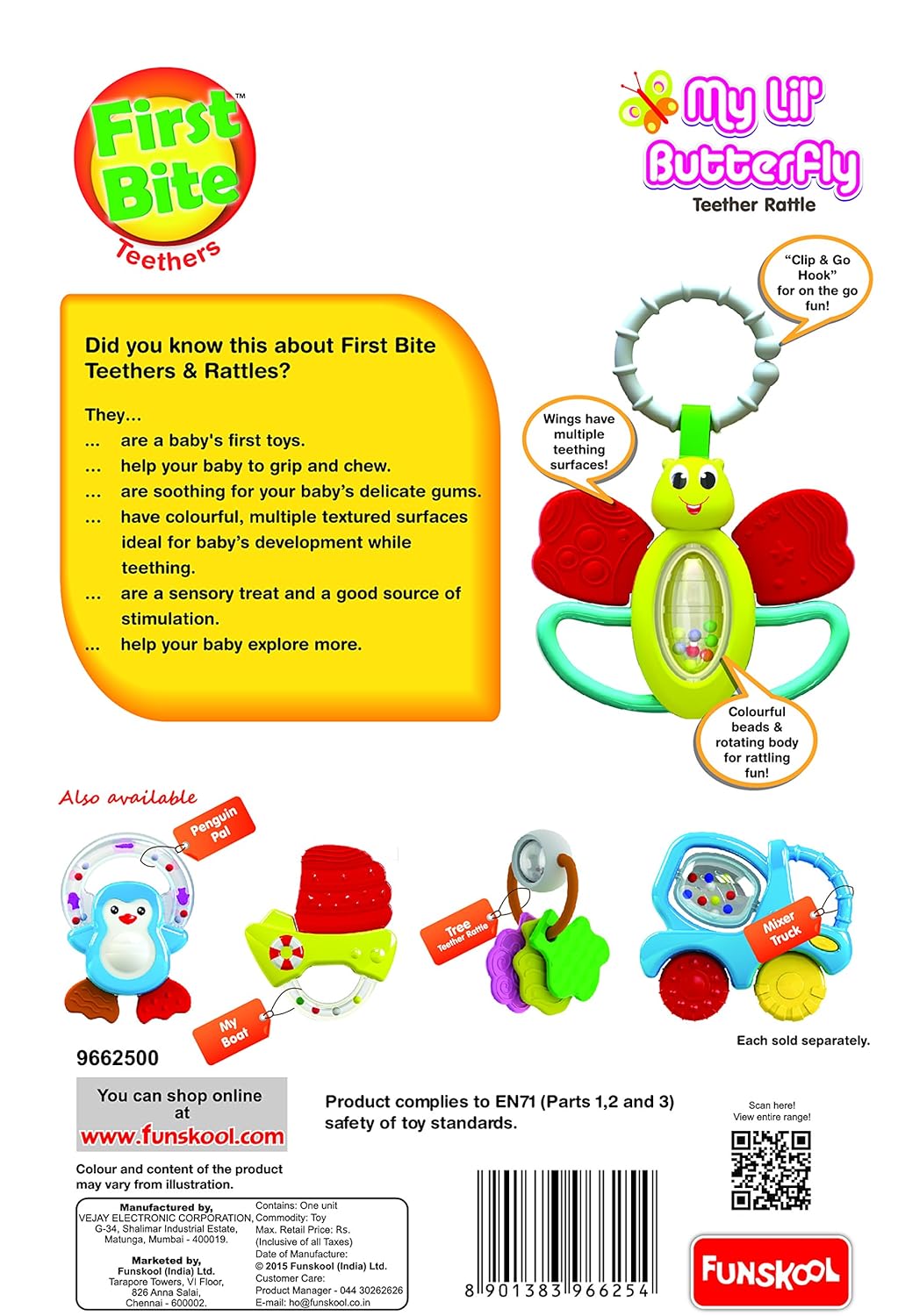 Giggles My Lil Butterfly Teether Rattle