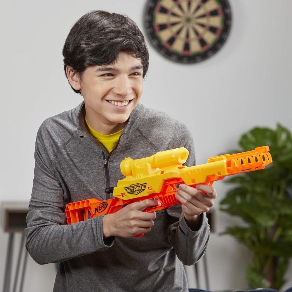 Nerf Alpha Strike Battalion Set - Includes 4 Blasters, 4 Half-Targets, and 25 Official Darts