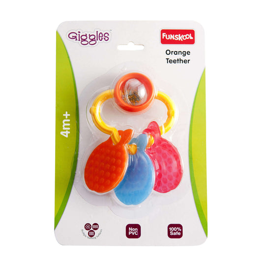 Giggles Orange Teether