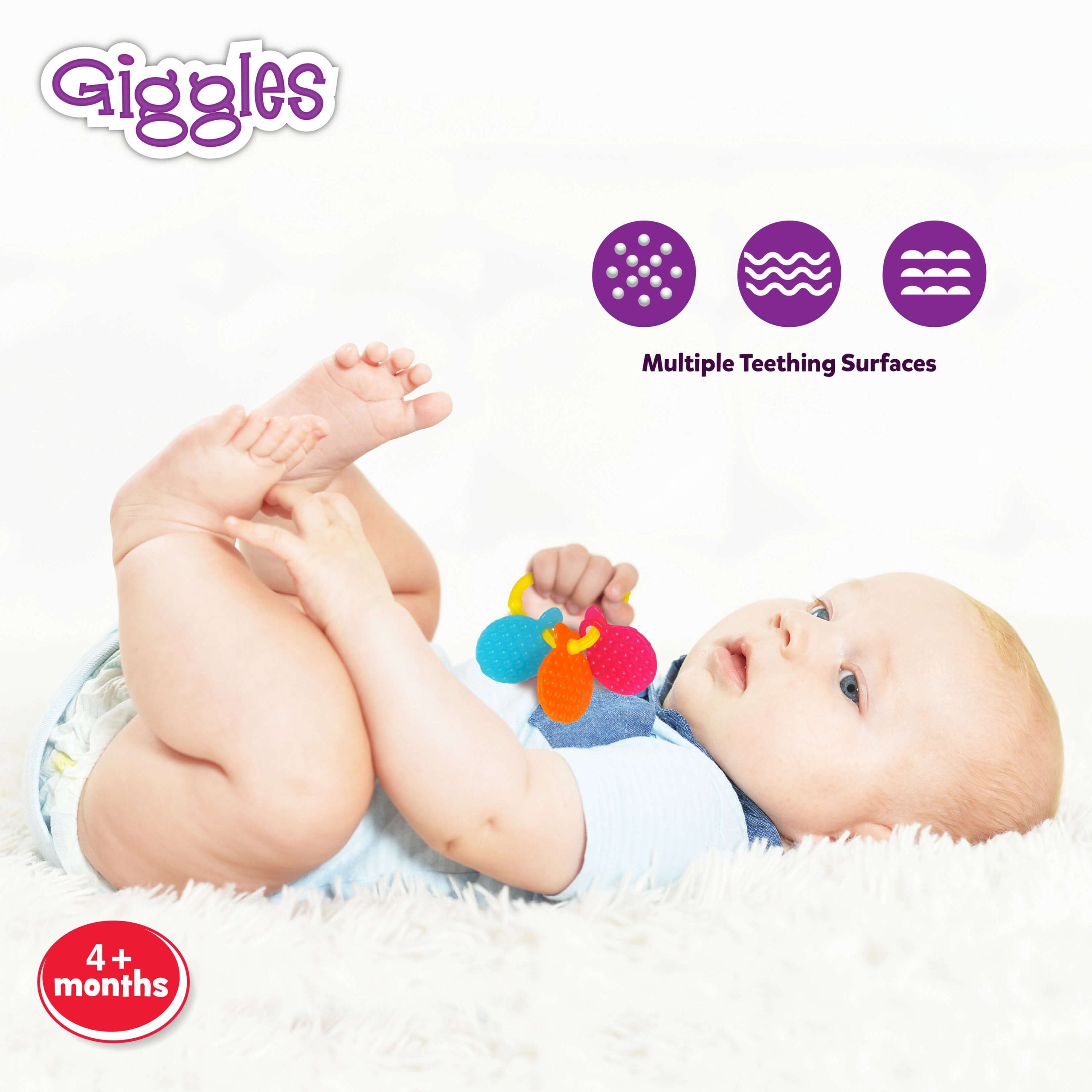 Giggles Orange Teether