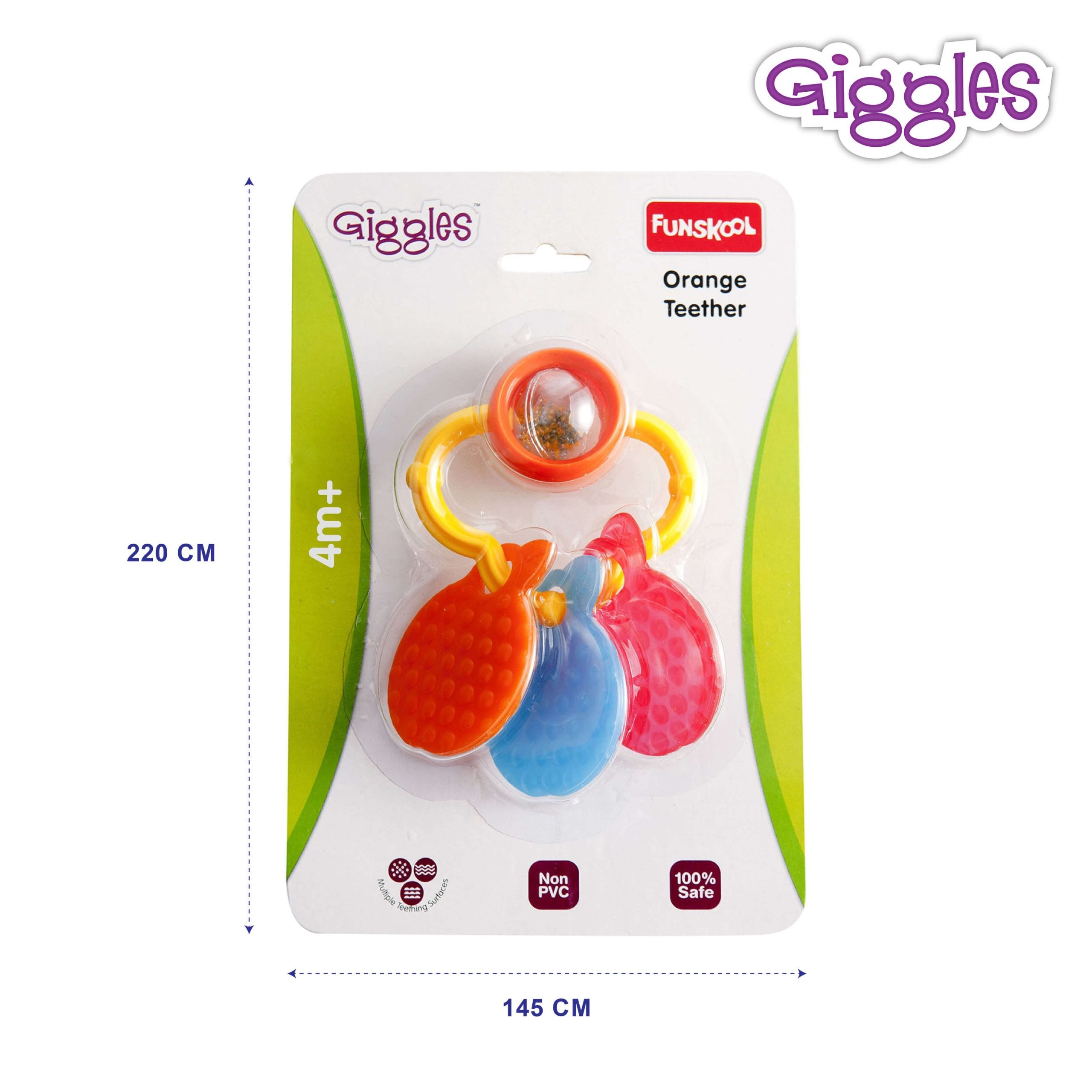 Giggles Orange Teether