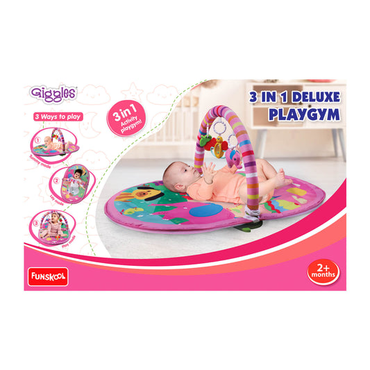 Giggles 3 In 1 Deluxe Play Gym - Pink