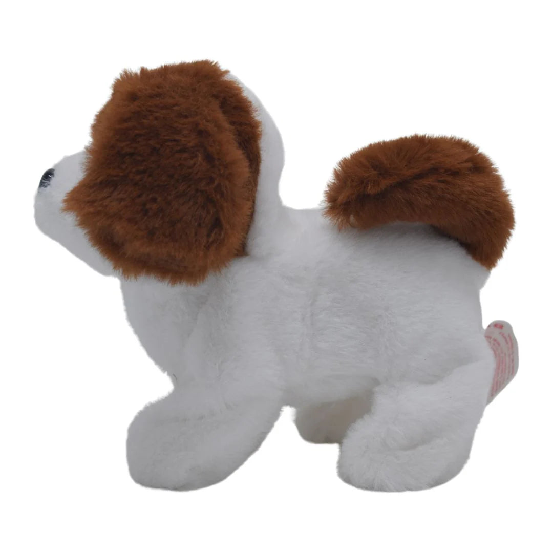 Rowan Fuzzbuzz Leo Walking Dog Stuffed Toy, Cute Plushie