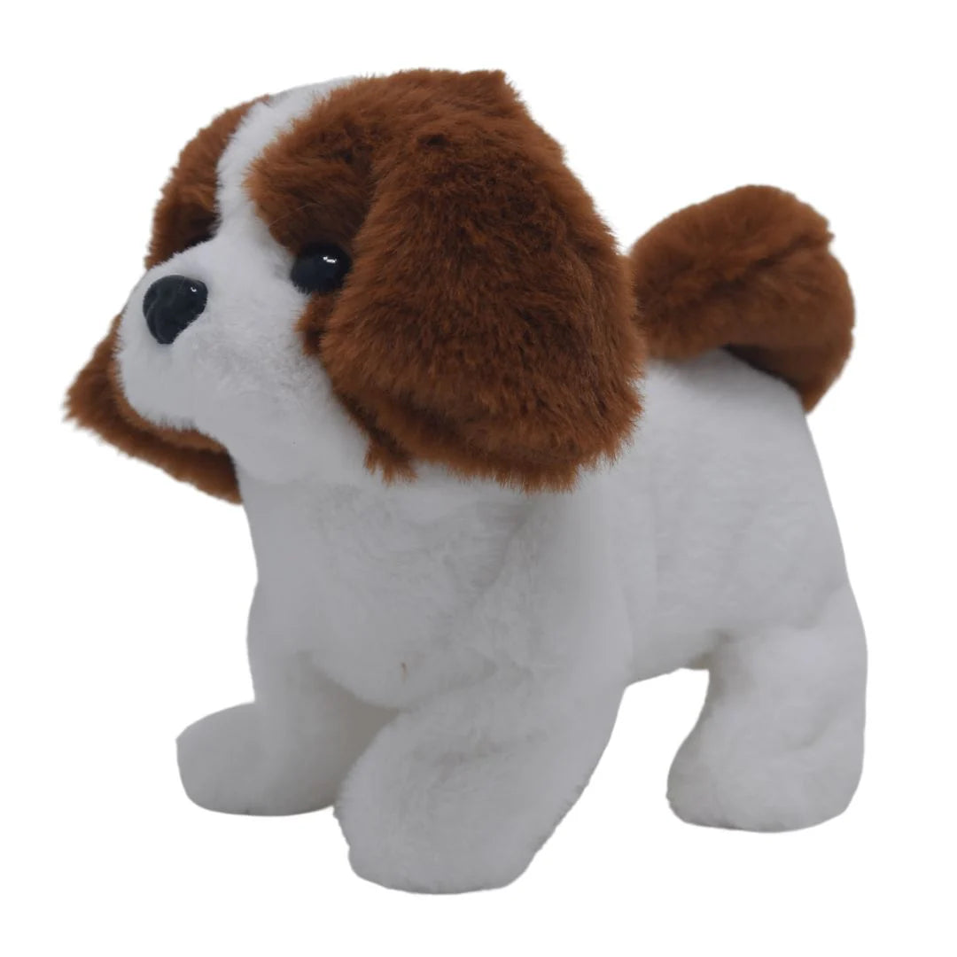 Rowan Fuzzbuzz Leo Walking Dog Stuffed Toy, Cute Plushie