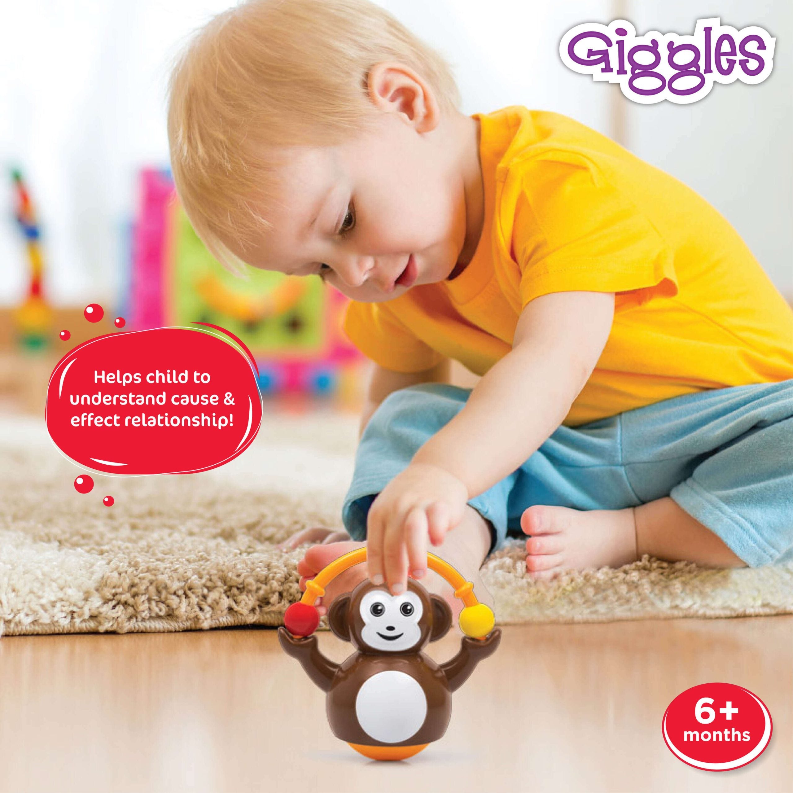 Giggles Push N Crawl Monkey