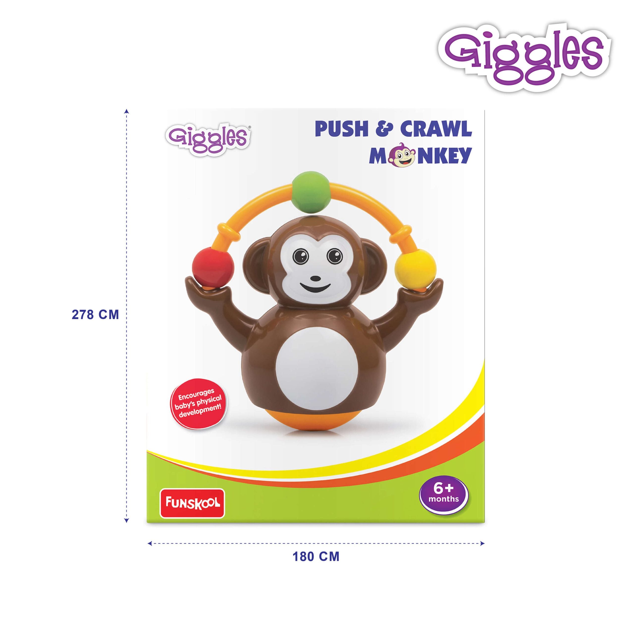 Giggles Push N Crawl Monkey
