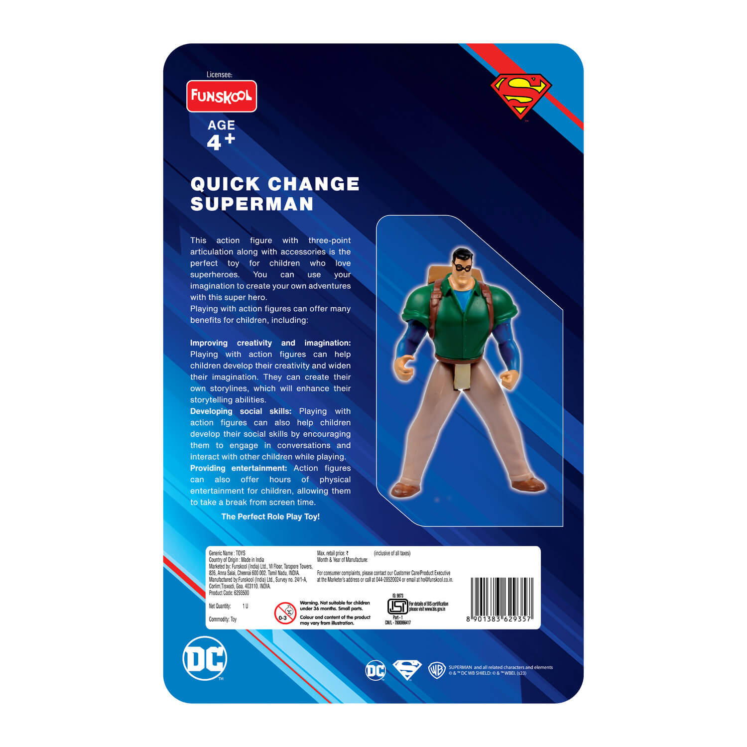 FUNSKOOL QUICK CHANGE SUPERMAN