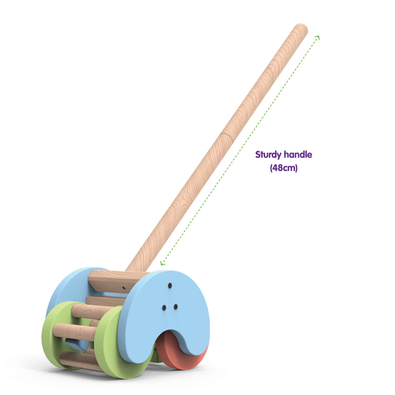 Giggles Rattle Strider Wooden Push Along