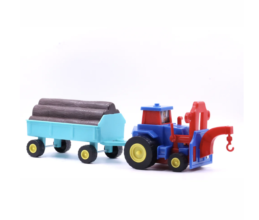 Aditi Friction Tractor Toy With Logs/Bricks