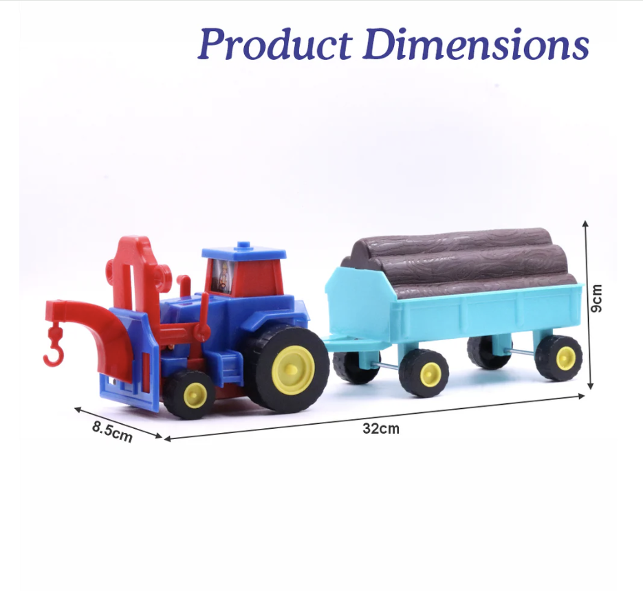 Aditi Friction Tractor Toy With Logs/Bricks