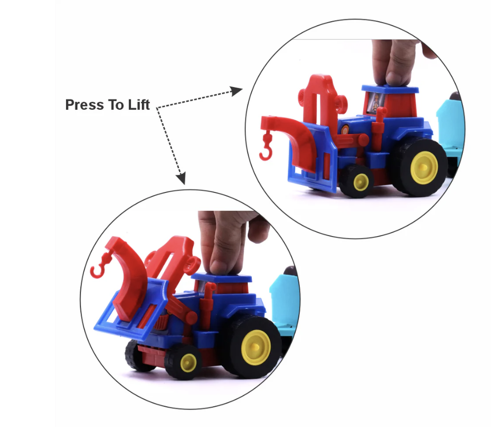 Aditi Friction Tractor Toy With Logs/Bricks