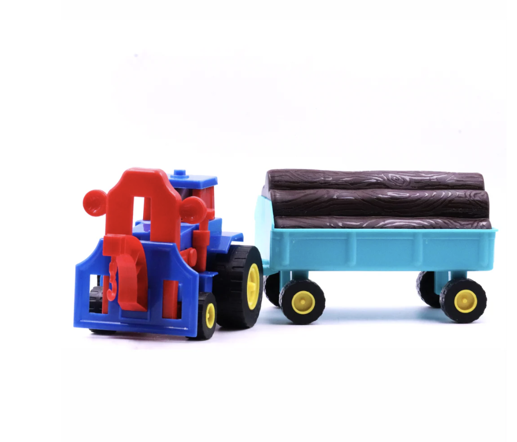 Aditi Friction Tractor Toy With Logs/Bricks