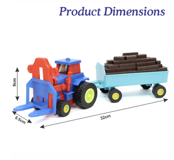 Aditi Friction Tractor Toy With Logs/Bricks